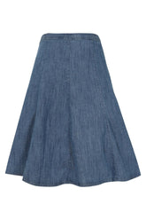 Flawless A-Line Denim Skirt Below Knee 10-28 | Clove Jeans